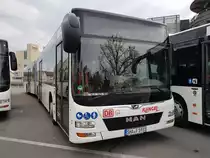 Friedrich Müller Omnibus (FMO) ~ Leihwagen für Klingel Reisen ~ MAN Lions City G ~ April 2019 Ditzingen Bahnhof
