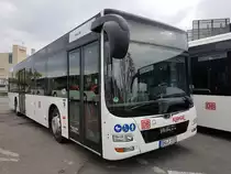 Friedrich Müller Omnibus (FMO) ~ Leihwagen für Klingel Reisen ~ MAN Lions City ~ April 2019 Ditzingen Bahnhof