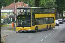 B-V 3178 ist am 24.06.2017 auf der Linie 181 nach Britz, Kielingerstraße unterwegs. Aufgenommen wurde ein MAN Lion's City DD.