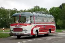 Oldtimer Setra S 9 Bj. 1959 aus dem Evobus-Fuhrpark, 2. Europäisches Oldtimerbustreffen Wissembourg/Elsass 27.04.2019 