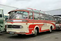 Oldtimer Mercedes O 321 H mit Vetter-Aufbau, 2. Europäisches Oldtimerbustreffen Wissembourg/Elsass 27.04.2019 