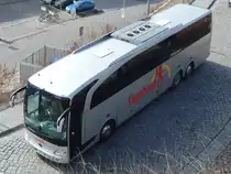 Mercedes Travego von Neubauer-Reisen aus Deutschland im Stadthafen Sassnitz am 19.03.2016