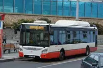Dieser IVECO Urbanway (8U6 2157 (Nr 75) fuhr am 24.09.2017 auf der Linie 19 in Ústí nad Labem.