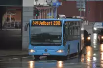 Am 02.02.2018 fährt W-SW 1061 auf der Linie 649 nach Velbert ZOB. Aufgenommen wurde ein Mercedes Benz Citaro G Facelift.