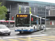 vbl Nr. 166 (Mercedes Citaro C2 O530G) am 22.5.2019 beim Bhf. Luzern