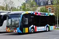 EW 1244, Elektrobus der Marke Sileo gesehen auf einem Parkplatz in der Stadt Luxemburg am 29.05.2019.