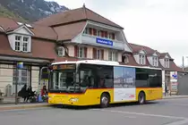 Mercedes Citaro der Post, auf der Linie 104, wartet beim Bahnhof Interlaken Ost. Die Aufnahme stammt vom 26.04.2019.