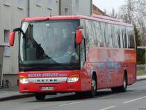 Setra 416 GT-HD von Becker-Strelitz Reisen aus Deutschland in Sassnitz am 02.04.2016