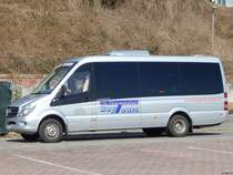 Mercedes Sprinter von BoyTours aus Deutschland im Stadthafen Sassnitz am 02.04.2016