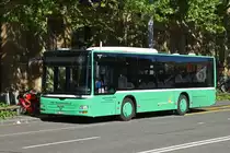 MAN Lions City der Margarethen Bus AG wartet am badischen Bahnhof auf den nächsten Einsatz. Die Aufnahme stammt vom 08.06.2019.
