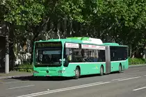 Mercedes Citaro 719, auf der Linie 36, fährt zur Haltestelle am badischen Bahnhof. Die Aufnahme stammt vom 08.06.2019.