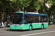 MAN Lions City der Margarethen Bus AG, auf der Linie 46, fährt zur Endstation am badischen Bahnhof. Die Aufnahme stammt vom 08.06.2019.