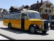 ex. Postauto - Loosli / Wyssachen - Oldtimer Saurer  BE  26794 beim Bahnhof Sumiswald - Grünen auf Extrafahrt nach Huttwil via Fritzenfluh am 08.06.2019