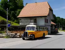 ex. Postauto - Loosli / Wyssachen - Oldtimer Saurer BE 26794 beim Bahnhof Wasen auf einer Extrafahrt von Sumiswald via Fritzenfluh nach Huttwil am 08.06.2019