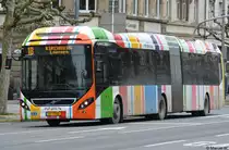 Am 03.02.2018 fuhr SY 7766 durch Luxemburg. Aufgenommen wurde ein Volvo 7900 Hybrid Gelenkbus.