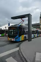 Am 03.02.2018 steht MZ 8497 am Bahnhof Luxemburg Stadt. Aufgenommen wurde ein Volvo 7900 Electric Hybrid Solobus.