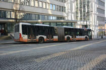 Am 05.02.2018 wurde dieser Mercedes Benz Citaro G der zweiten Generation mit dem Kennzeichen 1-HVG-087 in Brüssel gesehen.