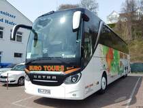 Setra 517 HDH von Euro Tours aus Deutschland im Stadthafen Sassnitz am 29.04.2016
