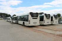 BRH ViaBus Scania Citywide am 15.06.19 in Erlensee auf dem ehemaligen Fliegerhorst der US Army. Dort stehen viele Busse von RackTours und BRHVias Bus. Ich durfte durch Nachfrage eines Mitarbeiters Fotos machen