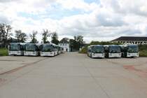 BRH ViaBus Scania Citywide am 15.06.19 in Erlensee auf dem ehemaligen Fliegerhorst der US Army. Dort stehen viele Busse von RackTours und BRHVias Bus. Ich durfte durch Nachfrage eines Mitarbeiters Fotos machen
