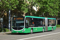 Mercedes Citaro 7035, auf der Linie 36, fährt zur Endstation am badischen Bahnhof. Die Aufnahme stammt vom 08.06.2019.