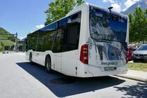 Heckansicht des MB C2 K der LLB am 16.6.19 in Leuk.