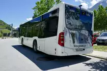 Heckansicht des MB C2 K der LLB am 16.6.19 in Leuk.