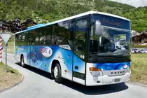 Setra 415 UL 'VS 38003' der LLB am 16.6.19 nach der Ankunft in Erschmatt.