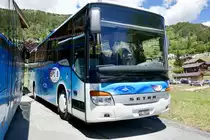 Setra 412 UL 'VS 38005' der LLB am 16.6.19 in Erschmatt parkiert.