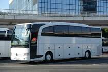 RARITÄT: Mercedes Travego SHD aus der Slowakei, Modell wurde vorrangig für den türkischen Markt produziert, Flughafen Frankfurt Juni 2019