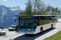 Der Citaro I 'VS 38013' der LLB fährt am 16.6.19 also Shuttle von Erschmatt zurück nach Leuk.