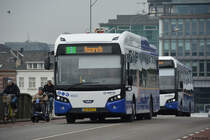 10-BHX-5 fährt am 06.02.2018 auf der Linie 3 durch Maastricht. Aufgenommen wurde ein VDL Citea Electric.