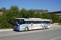 Bus Aue / Bus Erzgebirge: Irisbus Axer vom Omnibusbetrieb E. Meichsner GmbH, aufgenommen im April 2019 am Bahnhof von Aue (Sachsen).