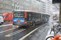 AC-L 138 fuhr am 06.02.2018 auf der Linie 2 durch Aachen. Aufgenommen wurde ein MAN Lion's City G.