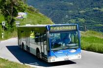 Der Citaro I 'VS 38013' kehrt am 16.6.19 wieder nach Erschmatt zurück um neue Fahrgäste nach Leuk zu bringen.