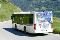 Heck des MB C2 K 'VS 38023' der LLB der am 16.6.19 als Shuttle unterwegs nach Leuk ist.