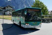 Marty Reisen Setra 415 UL 'VS 5689' Shuttle der am 16.6.19 den Bhf Leuk erreicht.