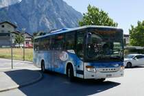 LLB Setra 412 UL 'VS 38008' die am 16.6.19 den Bhf Leuk erreicht.