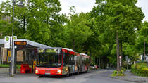 Der 2005 erbaute MAN Lions´s City G der SWB, mit der Kennung 0511, konnte am 17.Mai in Bonn-Bad Godesberg an der Haltestelle  Rheinalle/Bf  aufgenommen werden.