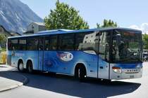 Setra 417 UL '38002' als Kurs von Leukerbad, der am 16.6.19 in Leuk eintrifft.