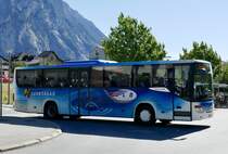 LLB Setra 415 UL 'VS 38004' trifft am 16.6.19 als Shuttle von Erschmatt, in Leuk ein.