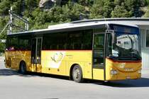 PostAuto Iveco Crossway 12m 'VS 445 904' der am 16.6.19 in Richtung Erschmatt abfährt.