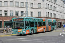 Mercedes Citaro 7052 mit der easy Jet Werbung, auf der Linie 50, fährt zur Haltestelle Brausebad. Die Aufnahme stammt vom 15.06.2019.