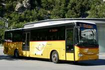 PostAuto Iveco Crossway 12m 'VS 424 841' am 16.6.19 bei der Abfahrt Richtung Erschmatt um einen TPV abzuholen.