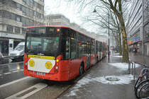 Am 06.02.2018 ist AC-L 503 auf der Linie 45 in Aachen unterwegs. Aufgenommen wurde ein VanHool AGG 300.