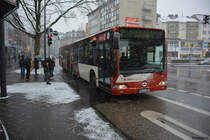 Am 06.02.2018 ist AC-L 852 auf der Linie 2 in Aachen unterwegs. Aufgenommen wurde ein Mercedes Benz Citaro G der ersten Generation.