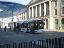 BBA Nr. 160 ''eniwa'' (Solaris IV Urbino 18) am 24.5.2019 beim Bhf. Aarau