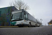 P-AV 931 fuhr am 10.03.2018 auf der Linie 605 zwischen Golm und Potsdam Hbf. Aufgenommen wurde ein MAN Lion's City.