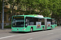 Mercedes Citaro 712, auf der Linie 30, fährt zur Endstation am badischen Bahnhof. Die Aufnahme stammt vom 03.07.2019.