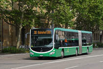 Mercedes Citaro 7037, auf der Linie 30, fährt zur Endstation am badischen Bahnhof. Die Aufnahme stammt vom 03.07.2019.